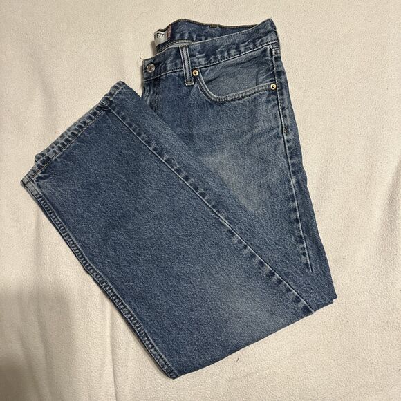 Levis 505 Straight Leg Jeans Mens 38x30 Blue Regular Fit   Made in USA - Picture 1 of 10